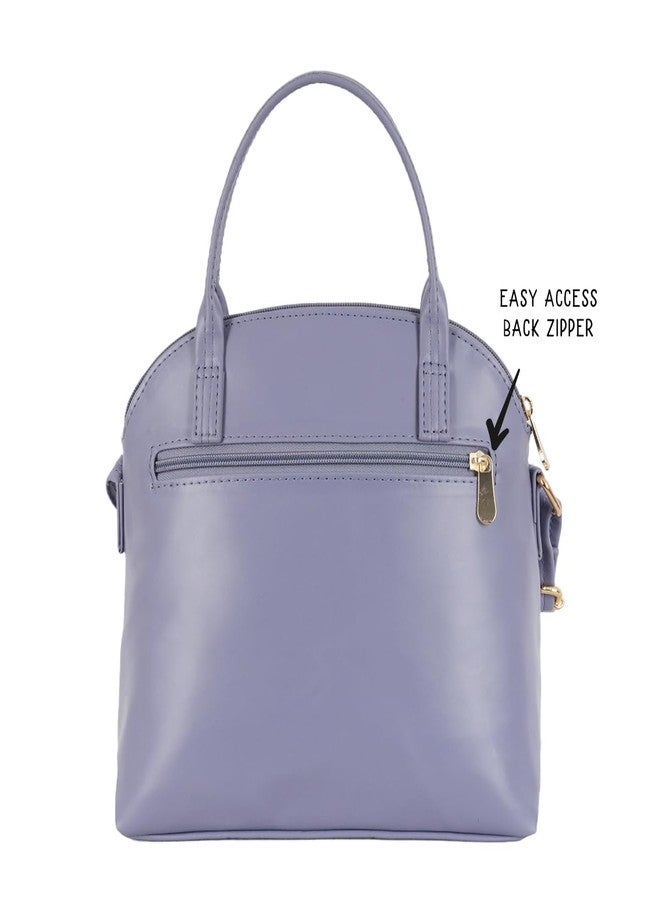 Baggit Women Purple Bowling Handbag Small Size | Ladies Stylish Casual Purse Bag - Image 4